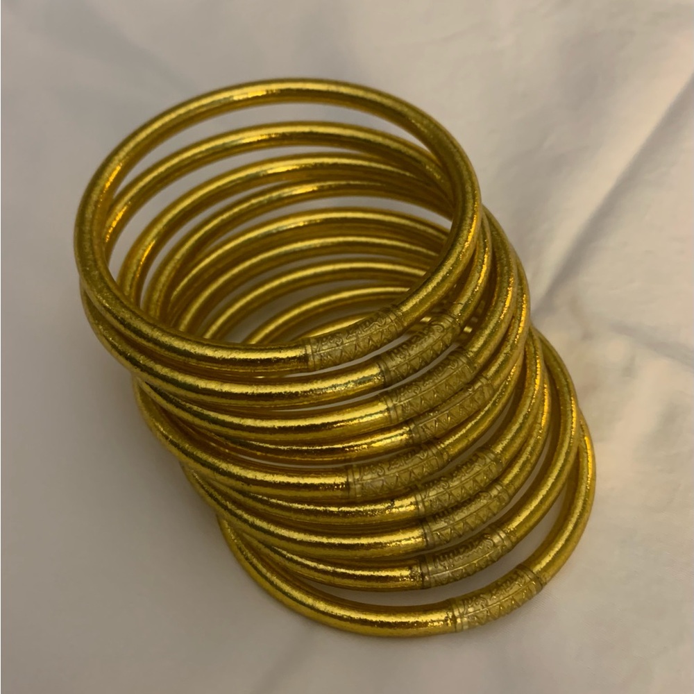 Buddha girl bangles / bracelets - Gold